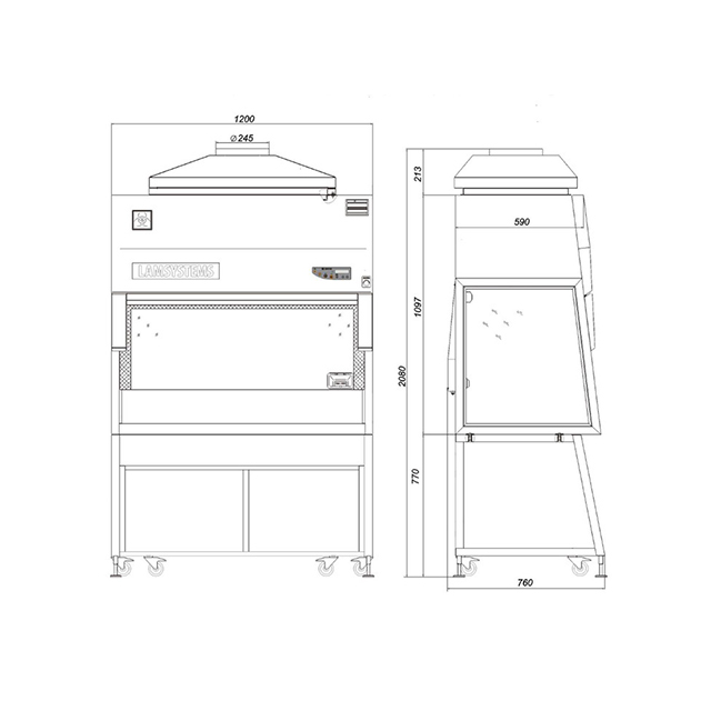 Ламинарный бокс LAMSYSTEMS БАВ-Ламинар-С-1,2 фото3