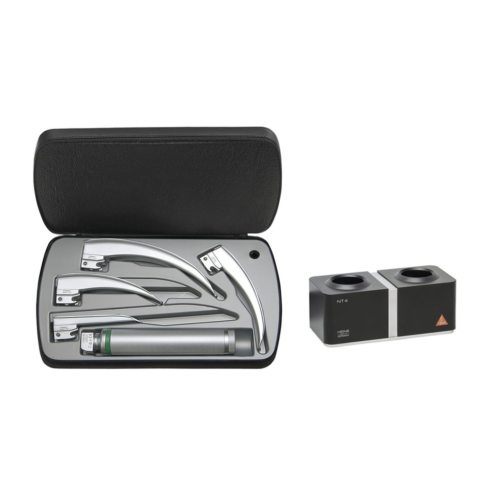 Ларингоскоп Heine Classic+ с рукоятью Standard 4 NT и клинками Macintosh 2,3,4 и Paed 1 фото1