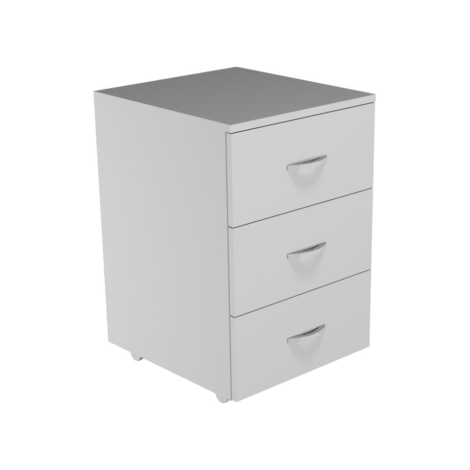 Низкая подкатная тумба с 3 ящиками НВ-400 ТЯн фото1