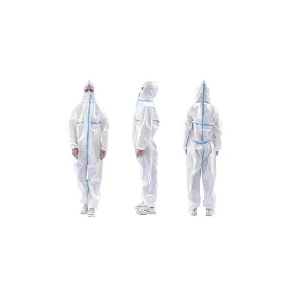 Защитный противовирусный комбинезон SPFH001 с капюшоном, тип защиты 4B фото1