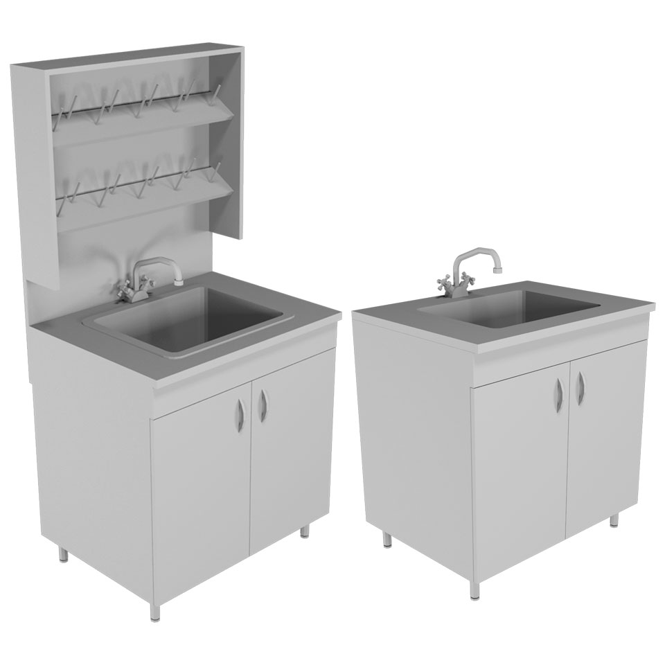 Лабораторный стол-мойка НВ-800 МОП